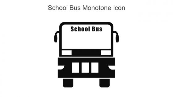 School Bus Monotone Icon In Powerpoint Pptx Png And Editable Eps Format