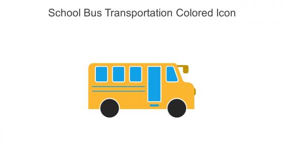 School Bus Transportation Colored Icon In Powerpoint Pptx Png And Editable Eps Format
