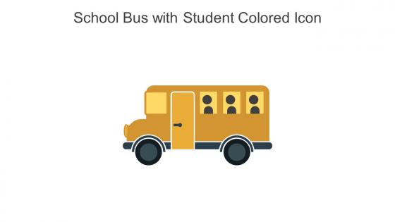 School Bus With Student Colored Icon In Powerpoint Pptx Png And Editable Eps Format