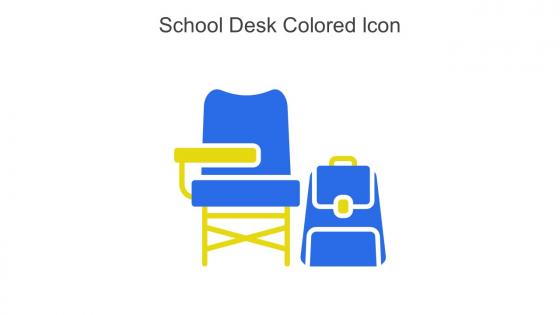 School Desk Colored Icon In Powerpoint Pptx Png And Editable Eps Format