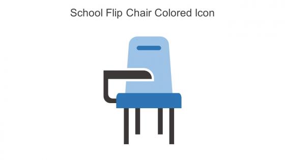 School Flip Chair Colored Icon In Powerpoint Pptx Png And Editable Eps Format