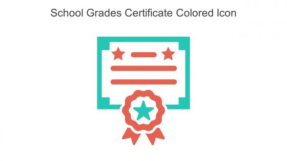 School Grades Certificate Colored Icon In Powerpoint Pptx Png And Editable Eps Format