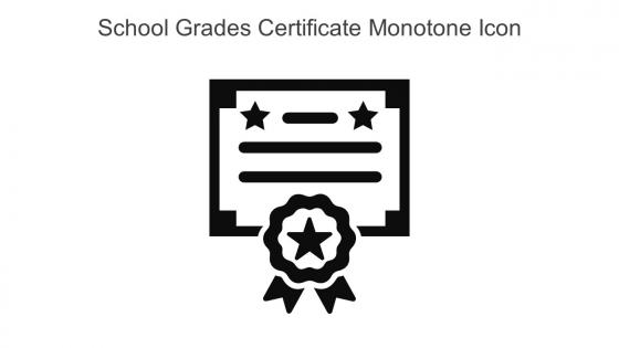 School Grades Certificate Monotone Icon In Powerpoint Pptx Png And Editable Eps Format