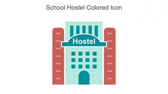 School Hostel Colored Icon In Powerpoint Pptx Png And Editable Eps Format