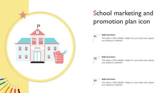 School Marketing And Promotion Plan Icon
