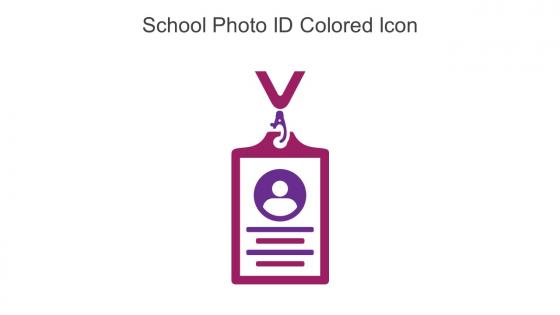 School Photo Id Colored Icon In Powerpoint Pptx Png And Editable Eps Format