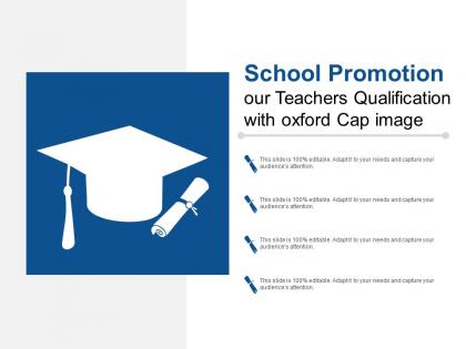 School promotion our teachers qualification with oxford cap image