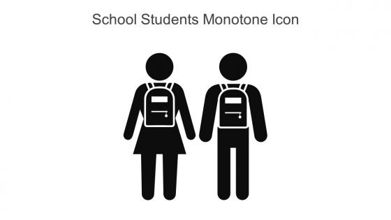 School Students Monotone Icon In Powerpoint Pptx Png And Editable Eps Format