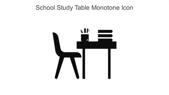 School Study Table Monotone Icon In Powerpoint Pptx Png And Editable Eps Format