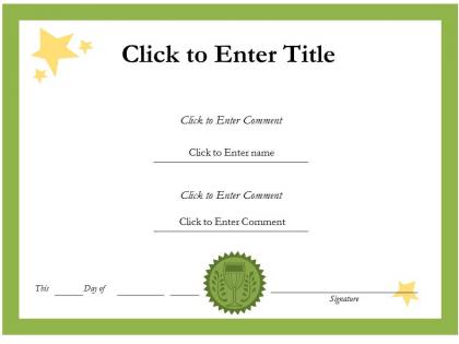 School success diploma certificate template of completion completion powerpoint for kids