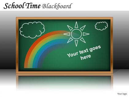 School time blackboard powerpoint presentation slides db