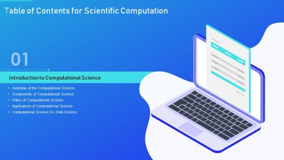 Scientific Computation For Table Of Contents Scientific Computation Ppt Slides Influencers