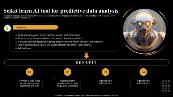 Scikit Learn AI Tool For Predictive Data Analysis Introduction And Use Of AI Tools In Different AI SS