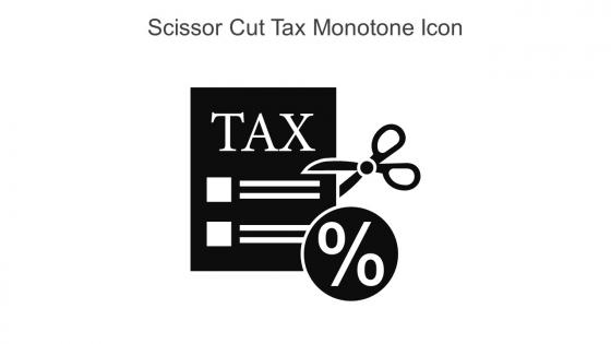 Scissor Cut Tax Monotone Icon In Powerpoint Pptx Png And Editable Eps Format