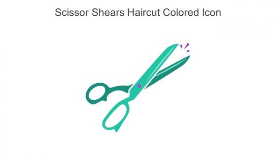 Scissor Shears Haircut Colored Icon In Powerpoint Pptx Png And Editable Eps Format