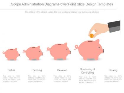 Scope administration diagram powerpoint slide design templates