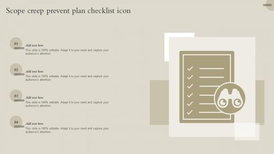 Scope Creep Prevent Plan Checklist Icon