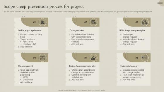 Scope Creep Prevention Process For Project