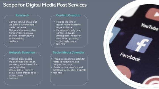 Scope for digital media post services ppt styles layout