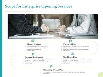 Scope for enterprise opening services ppt powerpoint presentation icon visual