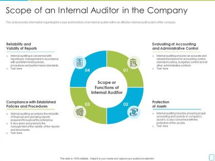 Scope of an internal auditor in the company international standards in internal audit practices