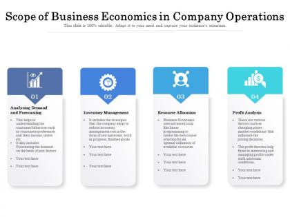 Scope of business economics in company operations