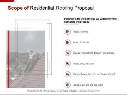 Scope of residential roofing proposal ppt powerpoint presentation styles inspiration