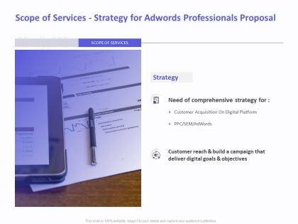 Scope of services strategy for adwords professionals proposal ppt file slides