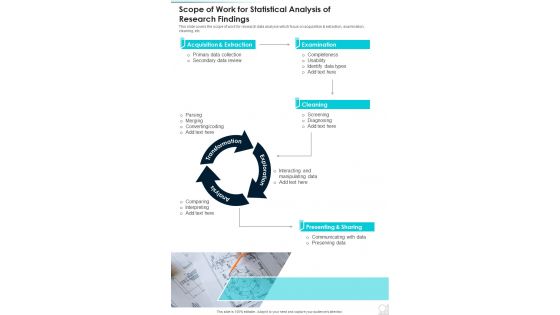 Scope Of Work For Statistical Analysis Of Research Findings One Pager Sample Example Document