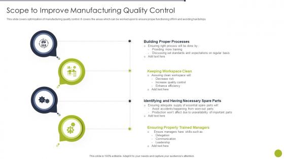 Scope To Improve Manufacturing Quality Control