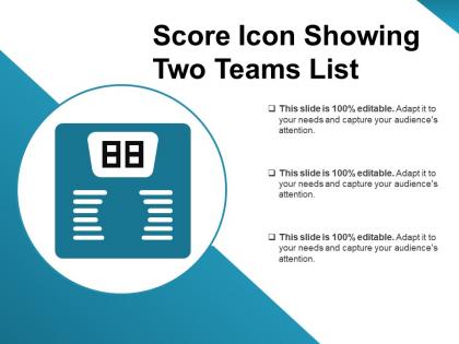 Score icon showing two teams list