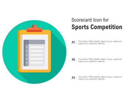 Scorecard icon for sports competition