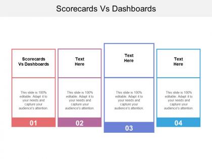 Scorecards vs dashboards ppt powerpoint presentation file formats cpb
