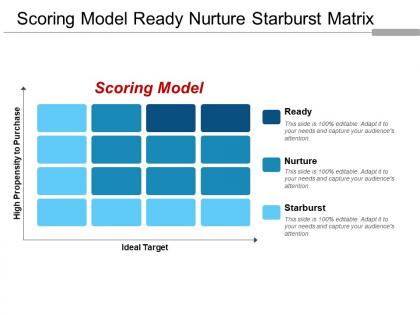 Scoring model ready nurture starburst matrix