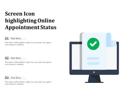 Screen icon highlighting online appointment status