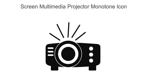 Screen Multimedia Projector Monotone Icon In Powerpoint Pptx Png And Editable Eps Format