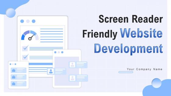 Screen Reader Friendly Website Development Powerpoint Ppt Template Bundles