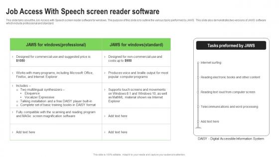 Screen Reader Types Job Access With Speech Screen Reader Software