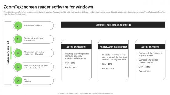 Screen Reader Types Zoomtext Screen Reader Software For Windows
