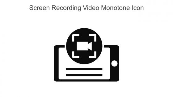 Screen Recording Video Monotone Icon In Powerpoint Pptx Png And Editable Eps Format