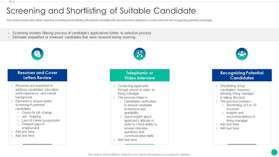 Screening And Shortlisting Of Suitable Candidate Enhancing New Recruit Enrollment