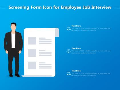 Screening form icon for employee job interview