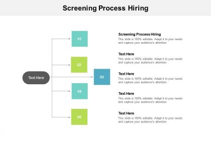 Screening process hiring ppt powerpoint presentation guidelines cpb
