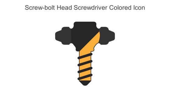 Screw Bolt Head Screwdriver Colored Icon In Powerpoint Pptx Png And Editable Eps Format