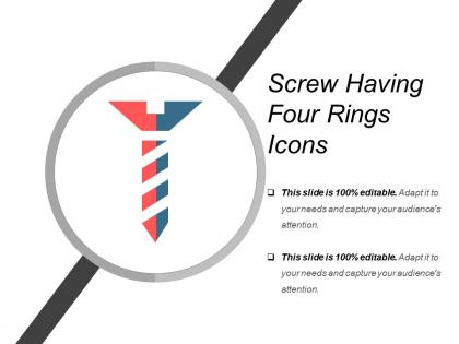 Screw having four rings icons