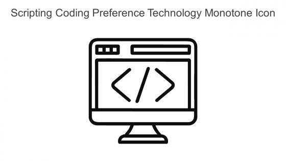 Scripting Coding Preference Technology Monotone Icon In Powerpoint Pptx Png And Editable Eps Format