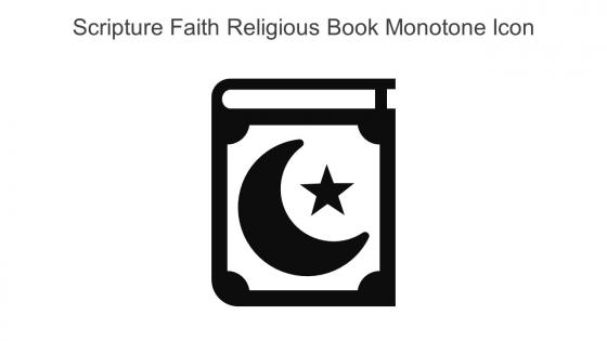 Scripture Faith Religious Book Monotone Icon In Powerpoint Pptx Png And Editable Eps Format