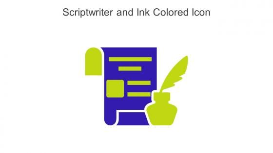 Scriptwriter And Ink Colored Icon In Powerpoint Pptx Png And Editable Eps Format