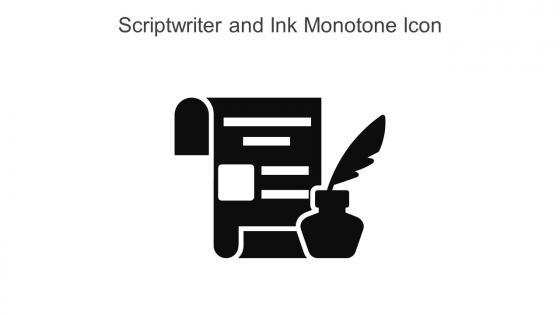 Scriptwriter And Ink Monotone Icon In Powerpoint Pptx Png And Editable Eps Format
