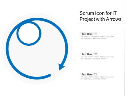 Scrum icon for it project with arrows